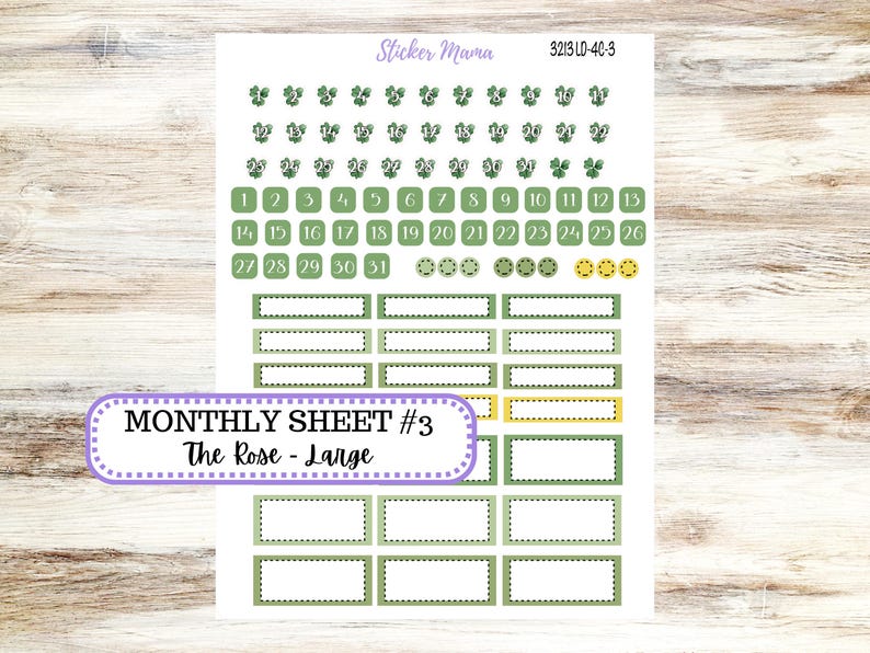 Laurel Denise Large Rose Planner Sticker Kit | 4-COLUMN (formerly ...