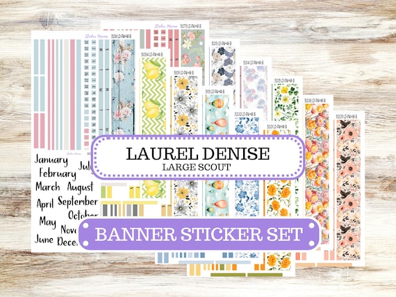 Banner Set | Laurel Denise Large Scout | Portrait Week + Month | Monthly Header Kit
