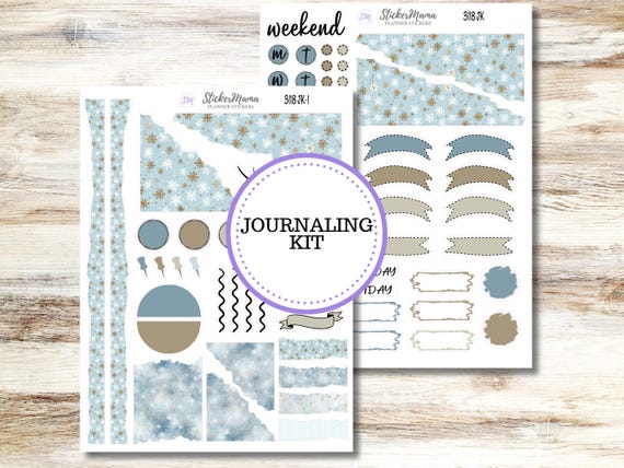 Journaling Kit 3118 |  Arctic Frost  | Journal Planner Stickers | Redesigned 10-26