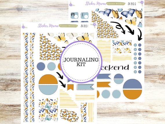 JOURNALING KIT  || #3112 || Spring Butterfly  || Journal Planner || Planner Stickers || Journal Stickers