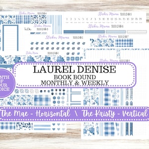 Laurel Denise Mae and Kristy Planner Sticker Kit | Book-Bound | BookBound | Undated - Month of your Choice Cool Blue #3200 | 12/25