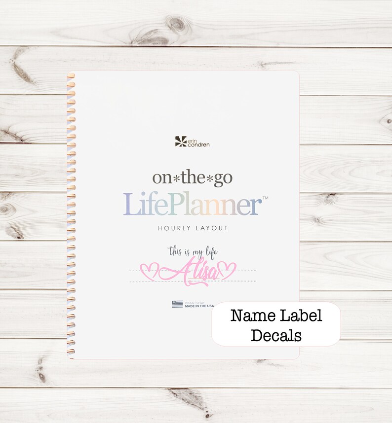 PLANNER NAME DECAL Hearts Lovely Home Decal for Planner Custom Etsy
