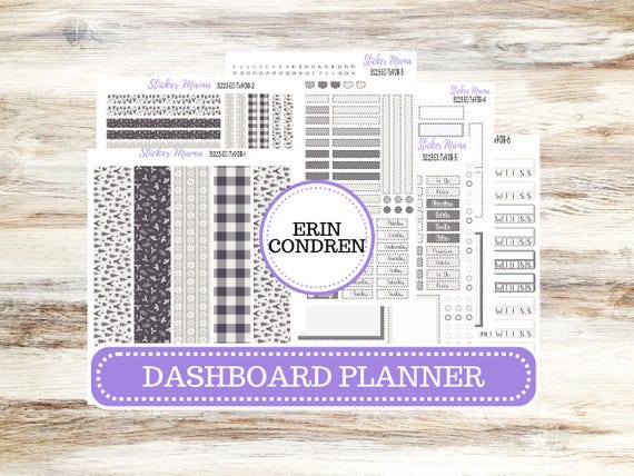 Erin Condren Dashboard Planner Kit 3225 | Sleek Season | 9-26