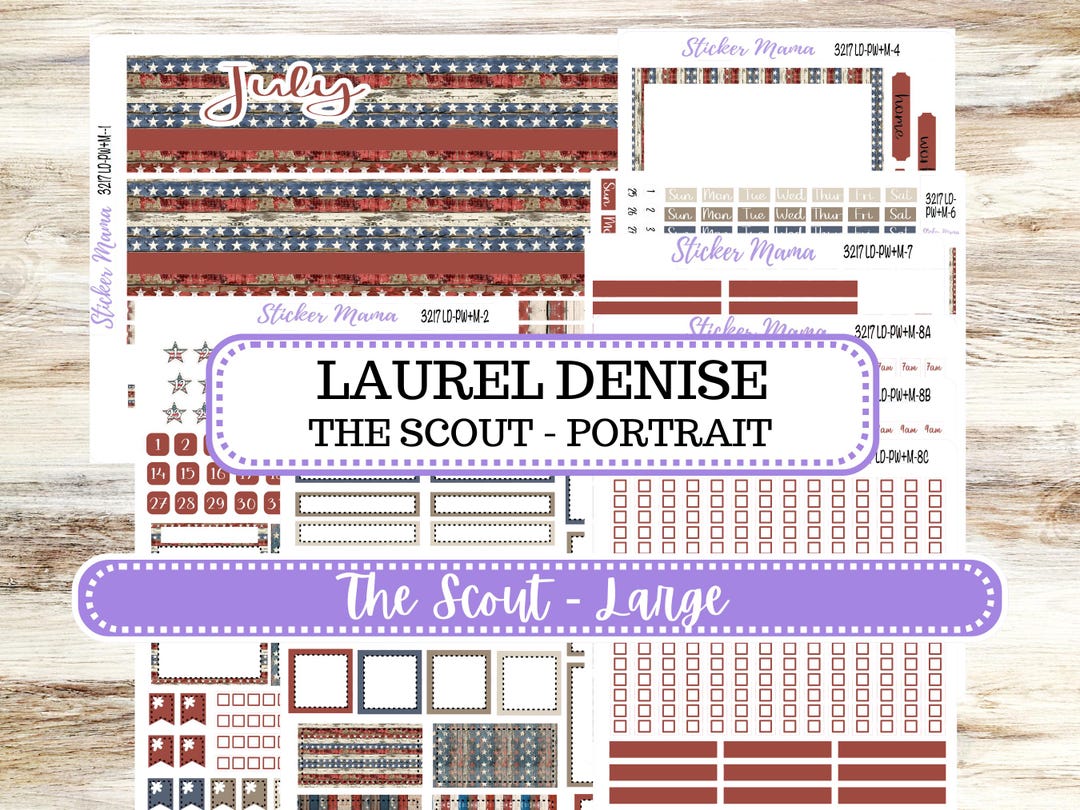 Laurel Denise Large Scout Planner Sticker Kit | Portrait Weekly ...