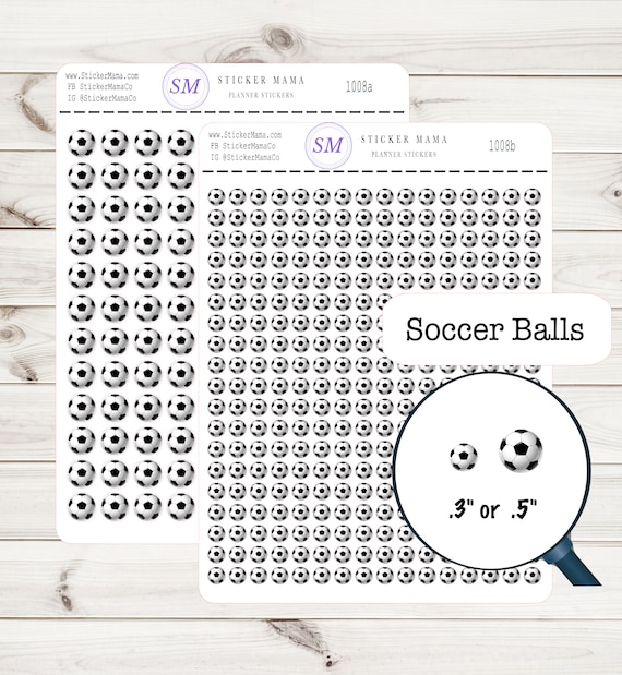Soccer Ball Planner Stickers, Sports Stickers (.3, .5, or 1 inch) | SS-1008