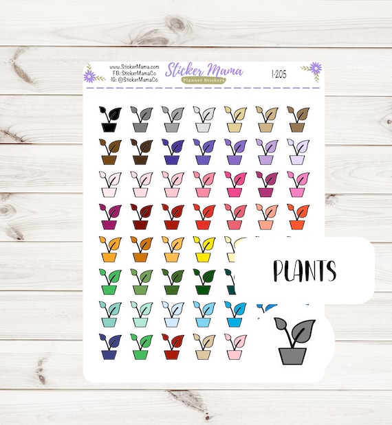 PLANTS PLANNER Stickers I-205 - Plants Stickers   - Stickers for Gardening
