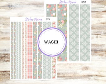 Hoja de pegatinas Washi Planner / Shabby Chic n.° 3075
