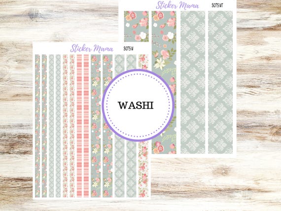 Washi Planner Sticker Sheet | Shabby Chic #3075