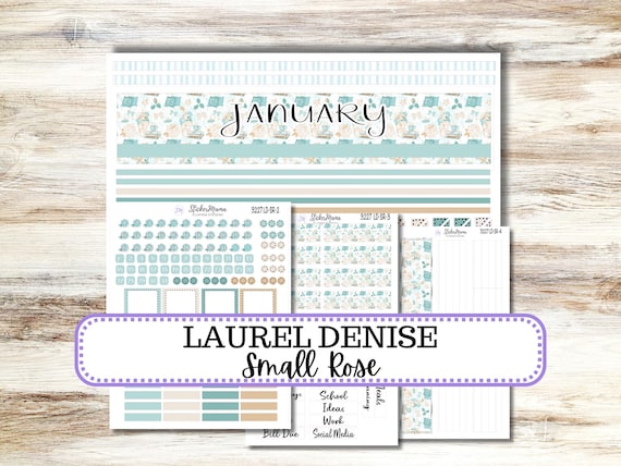 Laurel Denise Small Rose Planner Sticker Kit 3227 | January Cozy Winter | Redesigned 10-26