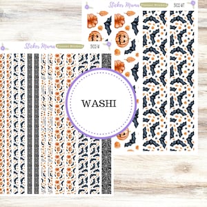 WASHI PLANNER STICKERS || 3102 ||  Pumpkin Town || Halloween Washi Stickers || Planner Stickers || Monthly Header