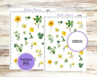 DECO-3213 || Lucky Blossoms Deco || PLANNER STICKERS || Planner Deco Stickers || March Deco