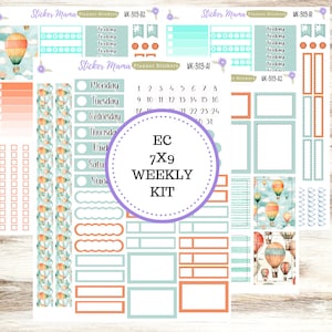 ERIN CONDREN WK-3113 - Heißluftballons || Wochenplaner Kit || Erin Condren || Stundenplaner Kit || Vertikales Planer-Kit