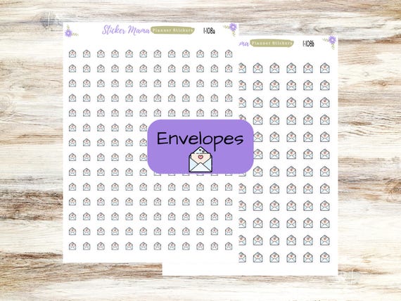 I-108- ENVELOPE PLANNER STICKERS || Envelope Stickers Mail || Stickers Planner Mail || E-Mail Stickers || Email Envelope Planner Sticker
