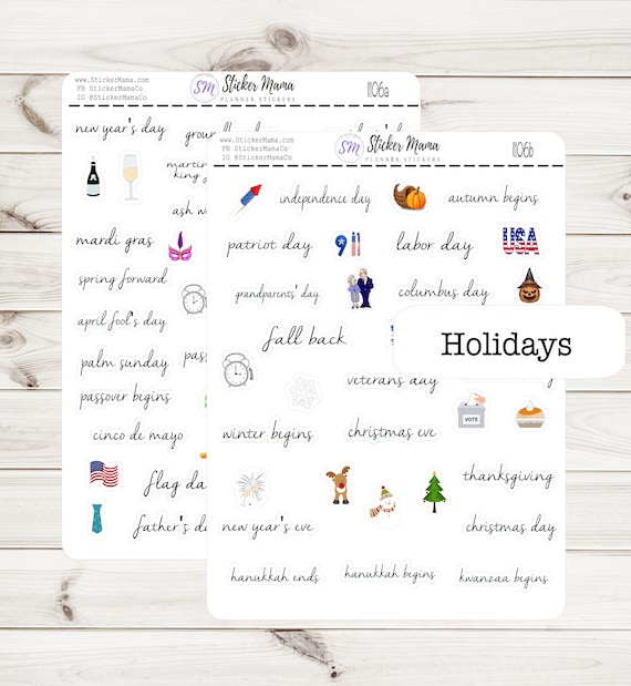 HOLIDAY STICKERS I106 - Holiday Planner Sticker - Icon Planner Sticker
