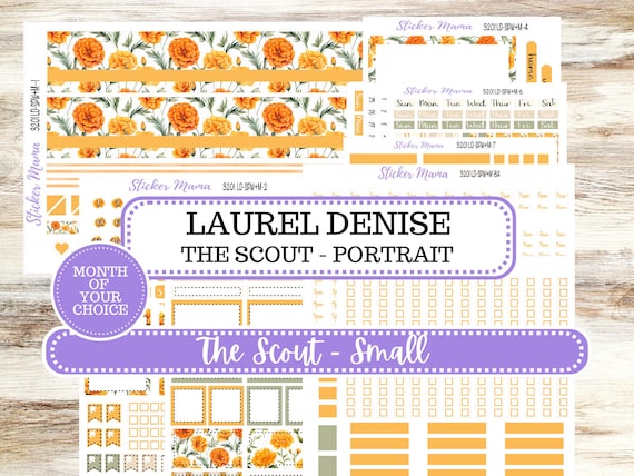Laurel Denise Small Scout Planner Sticker Kit | Portrait Weekly + Monthly |  Choose Your Month Fall Colors #3201 | 4-26