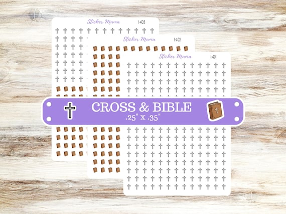 Cross Bible Planner Stickers | I-401 - I-403 | Churches | Bible Study |