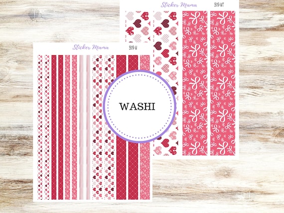 WASHI PLANNER STICKERS || 3119 || Heartfelt Joy || Washi Stickers || Valentines Planner Stickers || February Washi for Planners