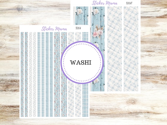 Washi Planner Sticker Sheet | 3216 Chic Roses