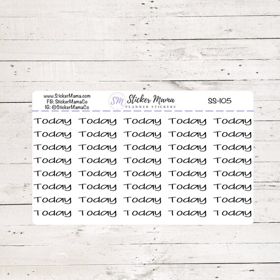 SS-105 - Today JenPlans SCRIPT Planner Stickers - Script Stickers