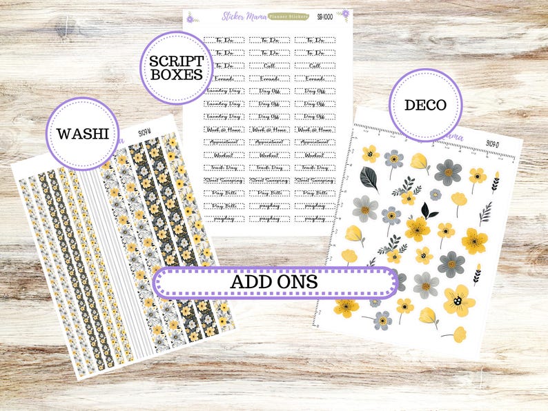 Laurel Denise Large Rose Planner Sticker Kit | 4-COLUMN (formerly ...