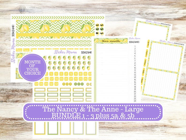 Laurel Denise Large Nancy & Large Anne Planner Sticker Kit | Month of ...