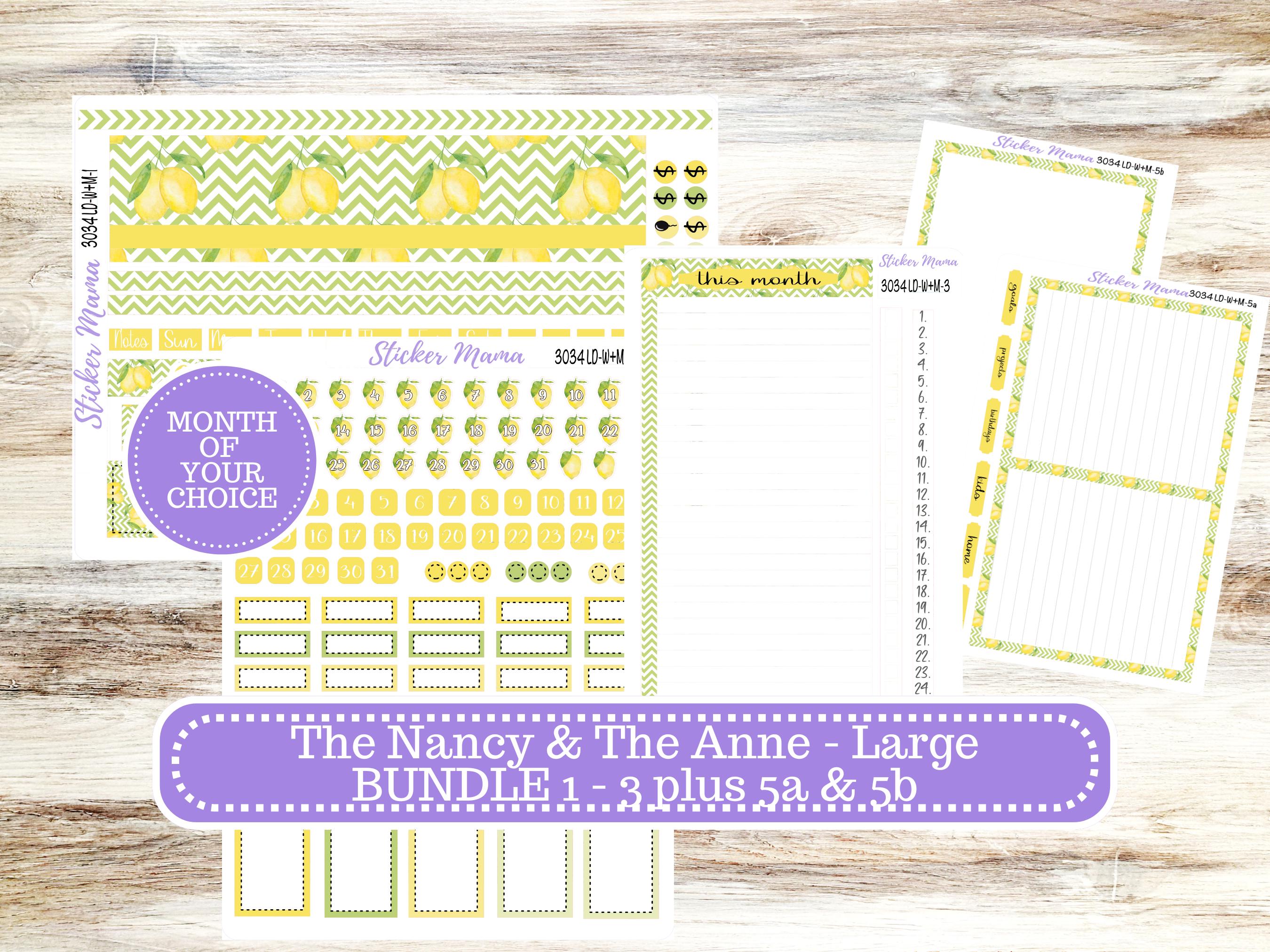 Laurel Denise Large Nancy & Large Anne Planner Sticker Kit | Month of ...