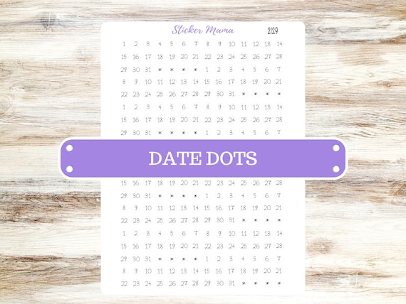 Date Dot Planner Stickers | Circle Date Stickers | Re-date Stickers | Re-dating Planner Dots