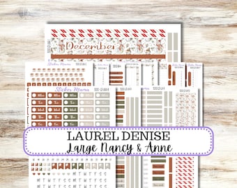 Laurel Denise Large Nancy & Anne Planner Sticker Kit 3210 | December Frosty Friends | 9-26