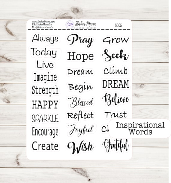 INSPIRATION PLANNER STICKERS 3005 inspirational quotes daily inspiration daily quotes stickers for quotes sticker quotes planner stickers