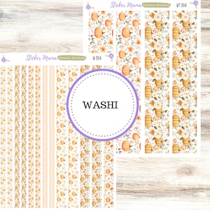 WASHI PLANNER STICKERS || 3114 ||  Pumpkin Paradise || Washi Stickers || Planner Stickers || Washi for Planners