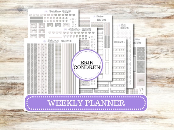 Erin Condren Weekly Planner Kit | WK 3226 Muted Frost