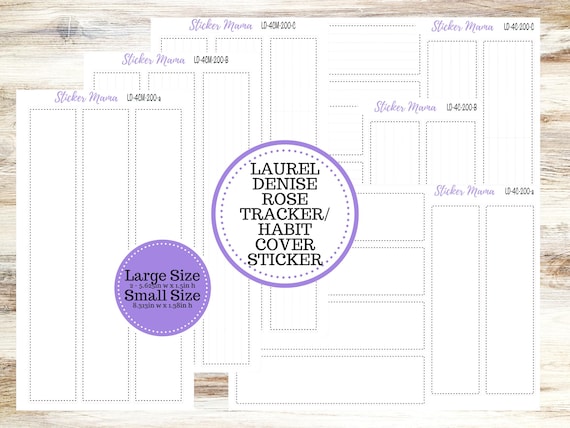 LD SMALL & LARGE Rose Habit/Tracker Cover || 4 Column Project  Cover || Habit Tracker Cover || Tracker Cover