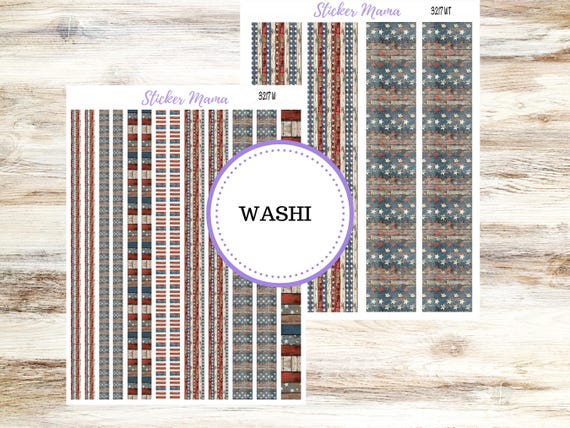 Washi Planner Stickers | 3217 Old Glory