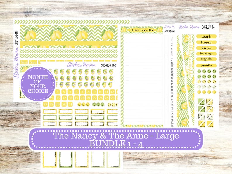 Laurel Denise Large Nancy & Large Anne Planner Sticker Kit | Month of ...