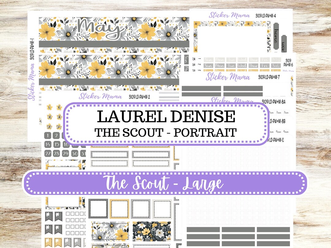 Laurel Denise Large Scout Planner Sticker Kit | Portrait Weekly ...