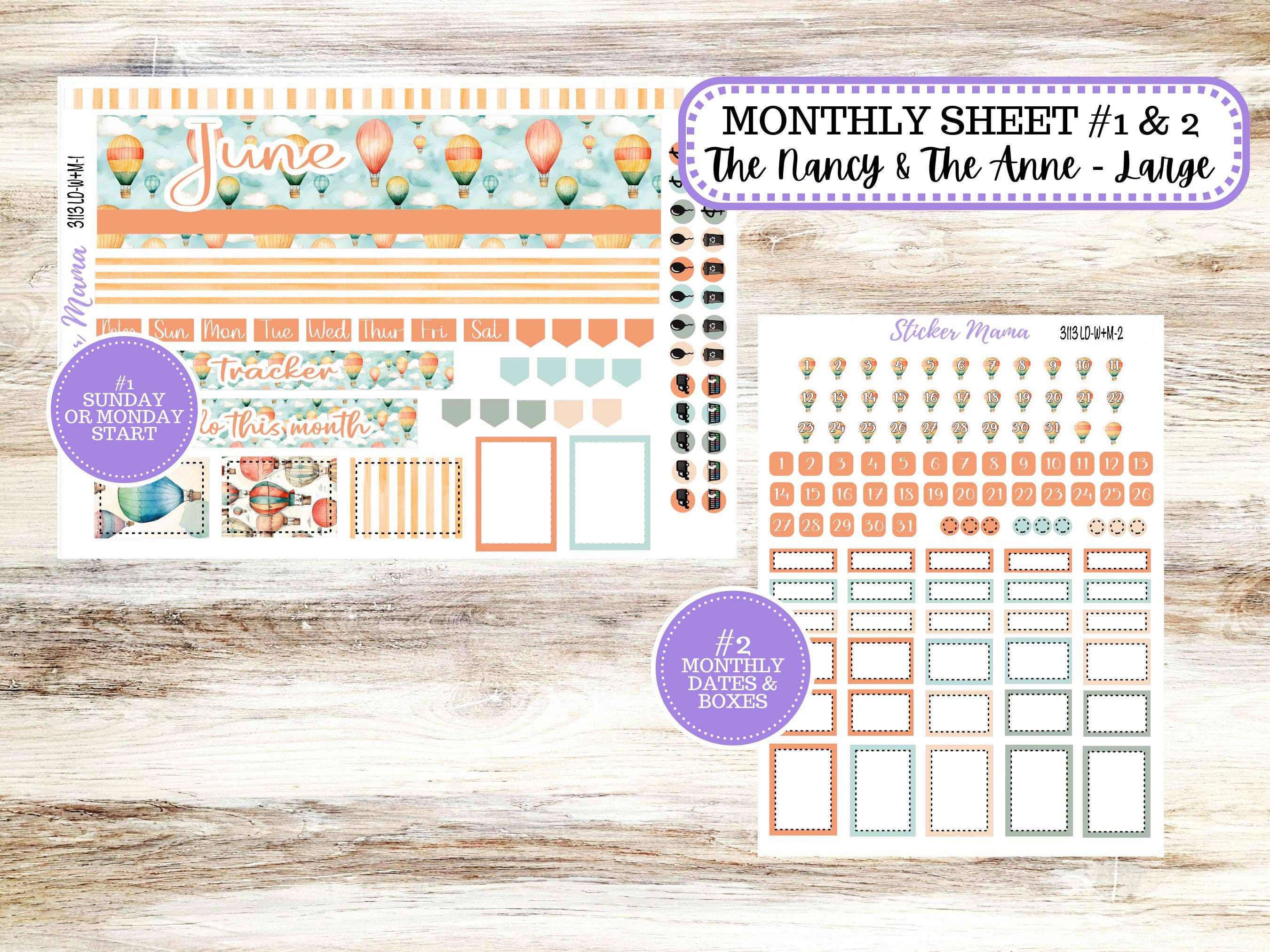 Laurel Denise Large Nancy & Large Anne Planner Sticker Kit | Vertical ...