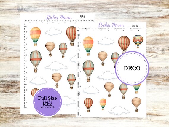 Deco Planner Sticker Sheet | 3113 Hot Air Balloon Deco
