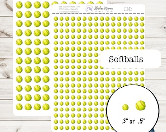 SOFTBALL PLANNER Stickers SS-1108 softball sticker kit stickers for softball sports stickers softball games softball practice