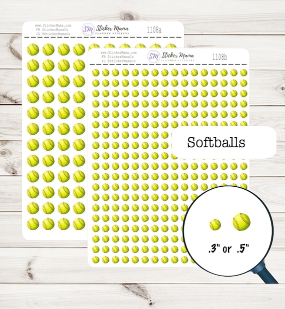 SOFTBALL PLANNER Stickers SS-1108 softball sticker kit stickers for softball sports stickers softball games softball practice
