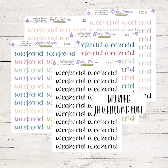S-300 - WEEKEND STICKERS || Weekend Planner Stickers || Script Stickers