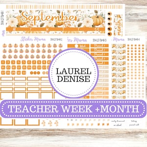 LAUREL DENISE TEACHER Planner Kit #3114 || Laurel Denise Kit || Laurel Denise Stickers || Laurel Denise Teacher Kit || September || June 25