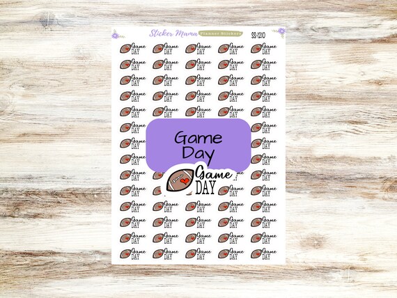 SS-1210 GAME DAY Stickers || Football Planner Stickers || Football Sports Stickers || Football Games || Football Practice