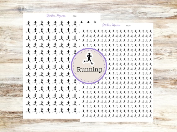 Running Planner Stickers I-902 (.3, or .5,)