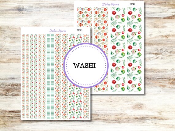 Washi 3117 | Jolly Jewels | Washi Planner Stickers | Christmas Washi