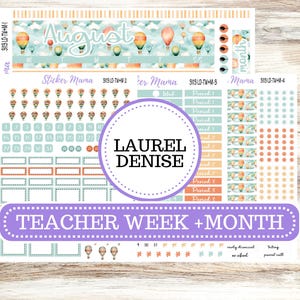 LAUREL DENISE TEACHER Planner Kit #3113 || Laurel Denise Kit || Laurel Denise Stickers || Laurel Denise Teacher Kit || August || June 25