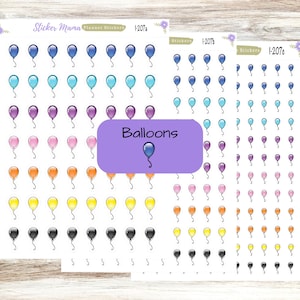 BALLOON PLANNER Stickers I-207 || Balloon Stickers || Stickers for Parties