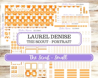Laurel Denise Small Scout Planner Sticker Kit | Portrait Weekly + Monthly | October Cozy Ghost 3222 | 7-26