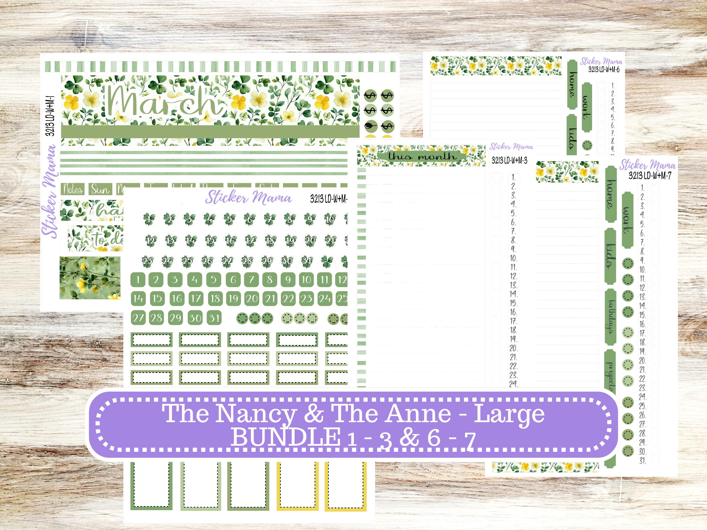 Laurel Denise Large Nancy & Large Anne Planner Sticker Kit | Vertical ...