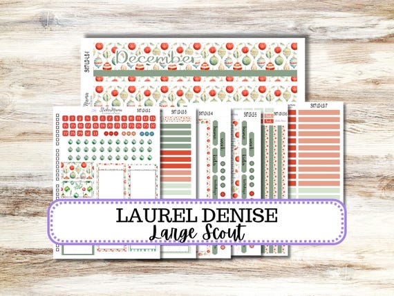 Laurel Denise Large Scout Planner Sticker Kit 3117 | December Jolly Jewels | 9-26