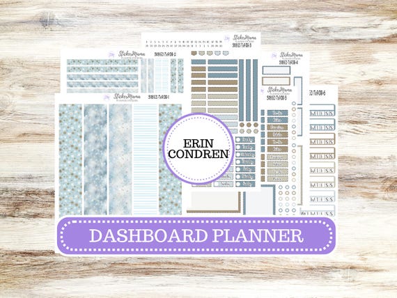 Erin Condren Dashboard Planner Kit 3118 | Artic Frost | 10-26